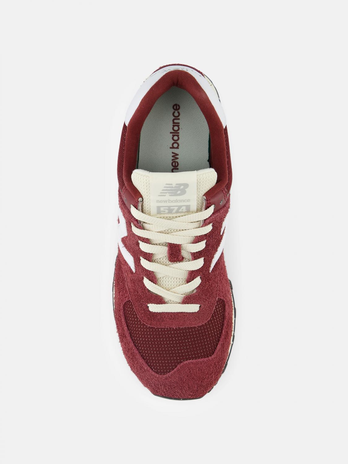 NEW BALANCE SNEAKERS: Sneakers 574 New Balance in camoscio e mesh , Rosso - Img 3