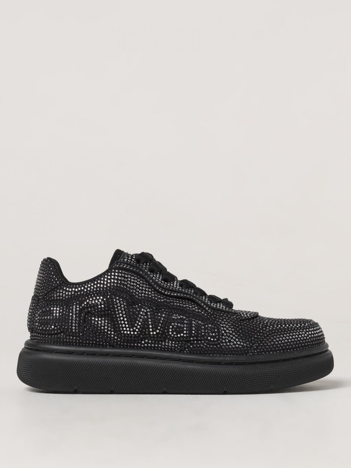 ALEXANDER WANG SNEAKERS: Sneakers Puff Alexander Wang in camoscio sintetico con strass all over , Grigio - Img 1