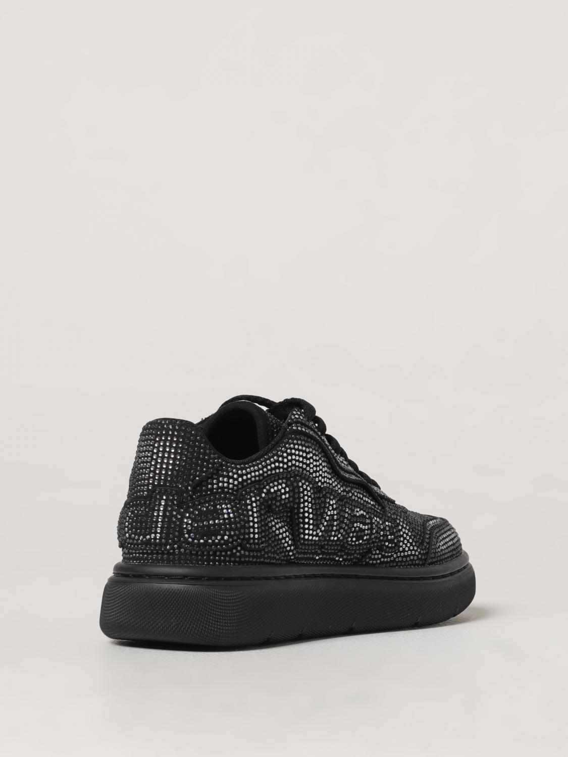 ALEXANDER WANG SNEAKERS: Sneakers Puff Alexander Wang in camoscio sintetico con strass all over , Grigio - Img 3