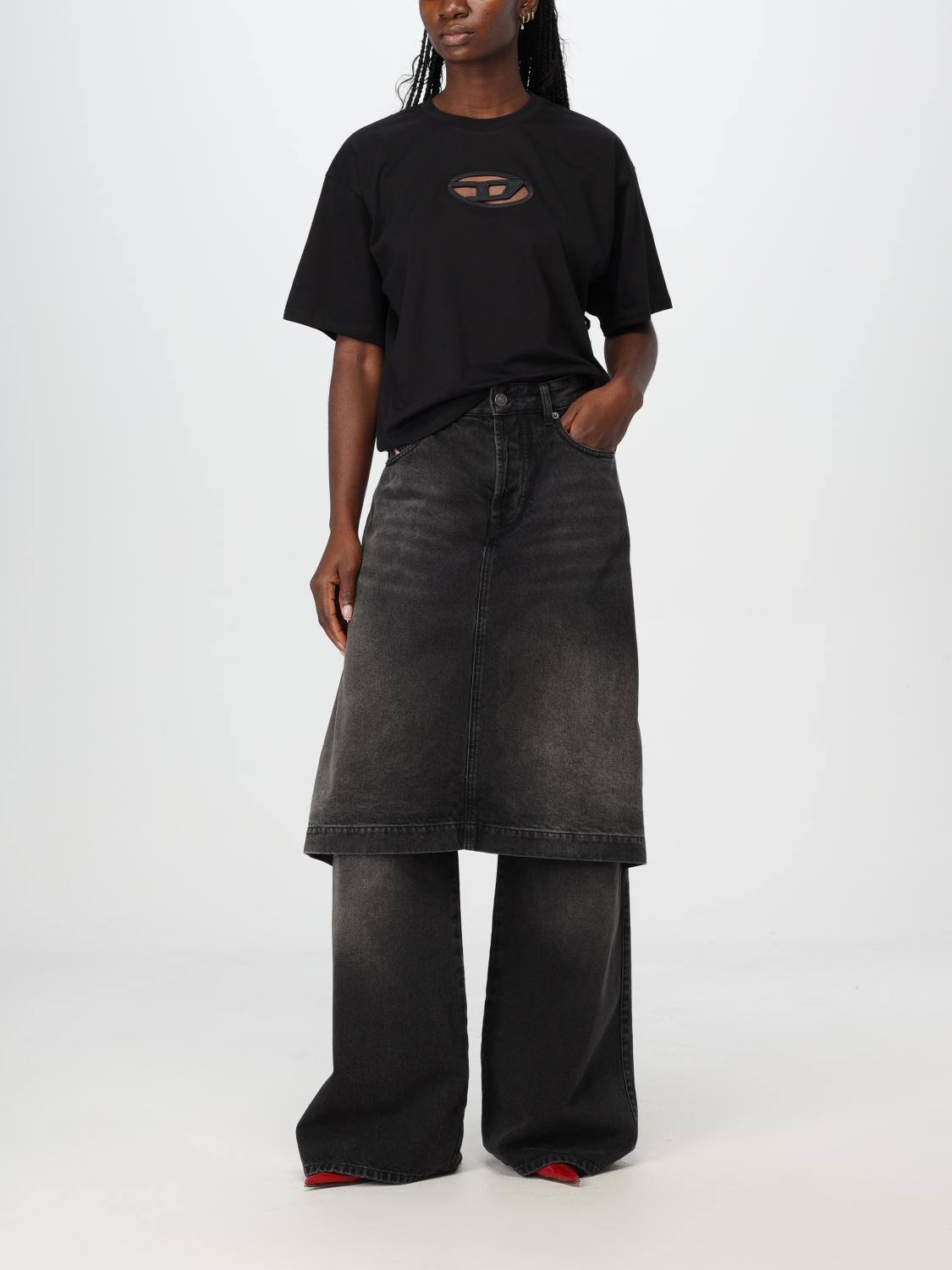 DIESEL PANTS: Pants woman Diesel, Black - Img 2