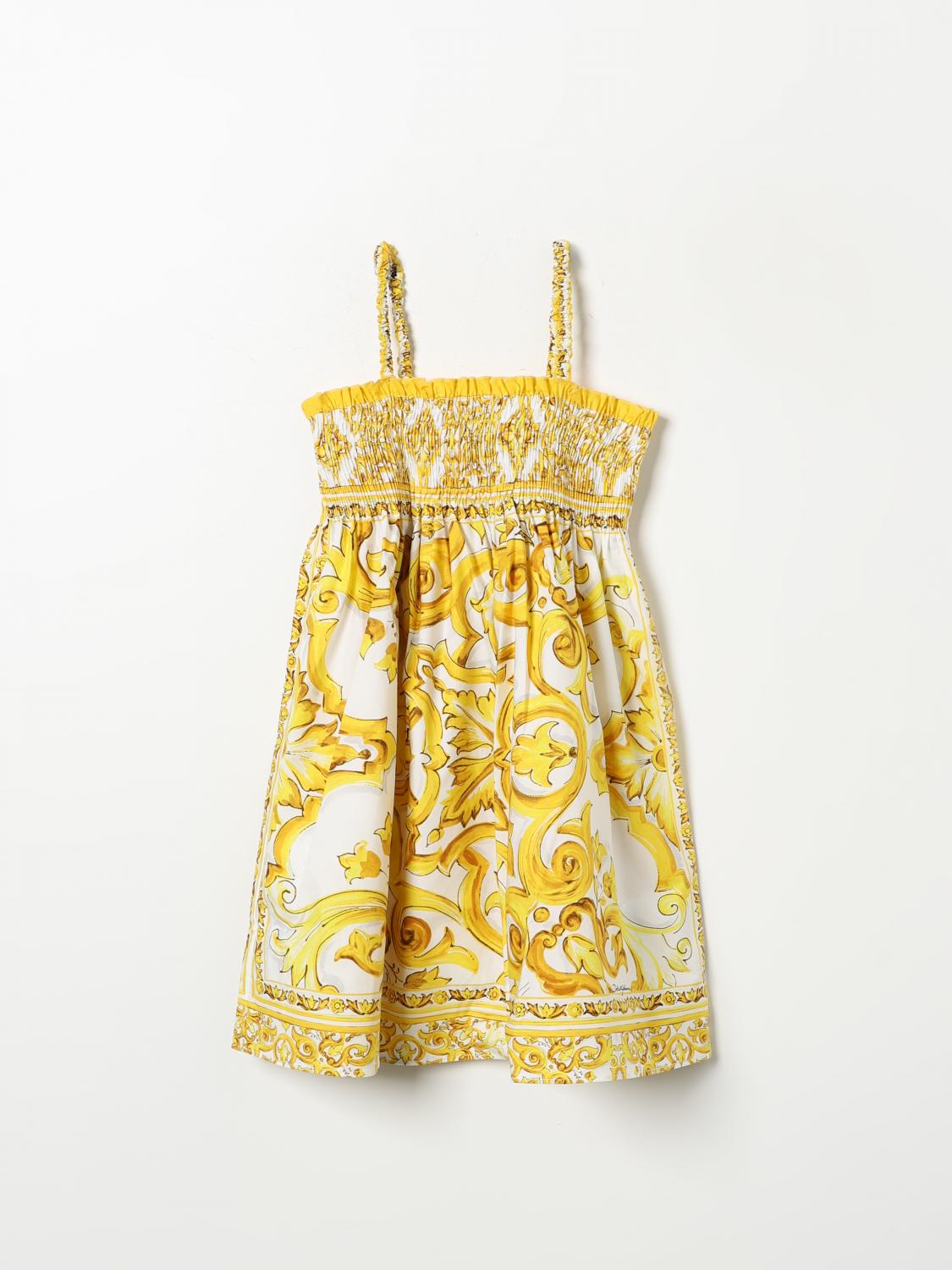 DOLCE & GABBANA ROBE: Robe enfant Dolce & Gabbana, Jaune - Img 1