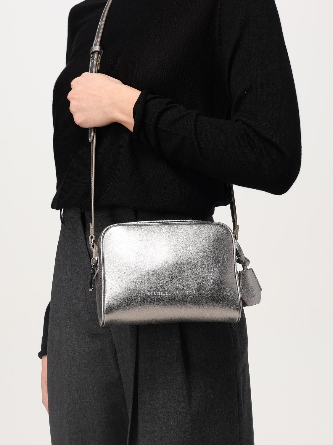 BRUNELLO CUCINELLI MINI BAG: Shoulder bag woman Brunello Cucinelli, Silver - Img 2