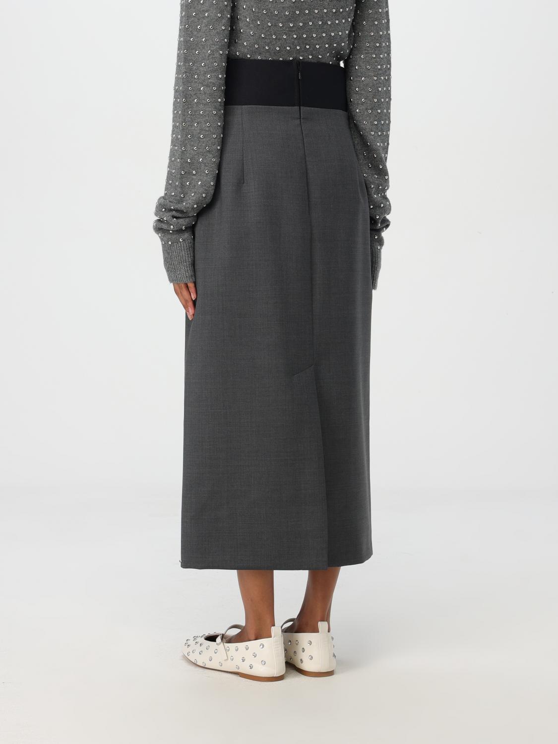 SPORTMAX GONNA: Gonna Sportmax in lana vergine , Grigio - Img 3