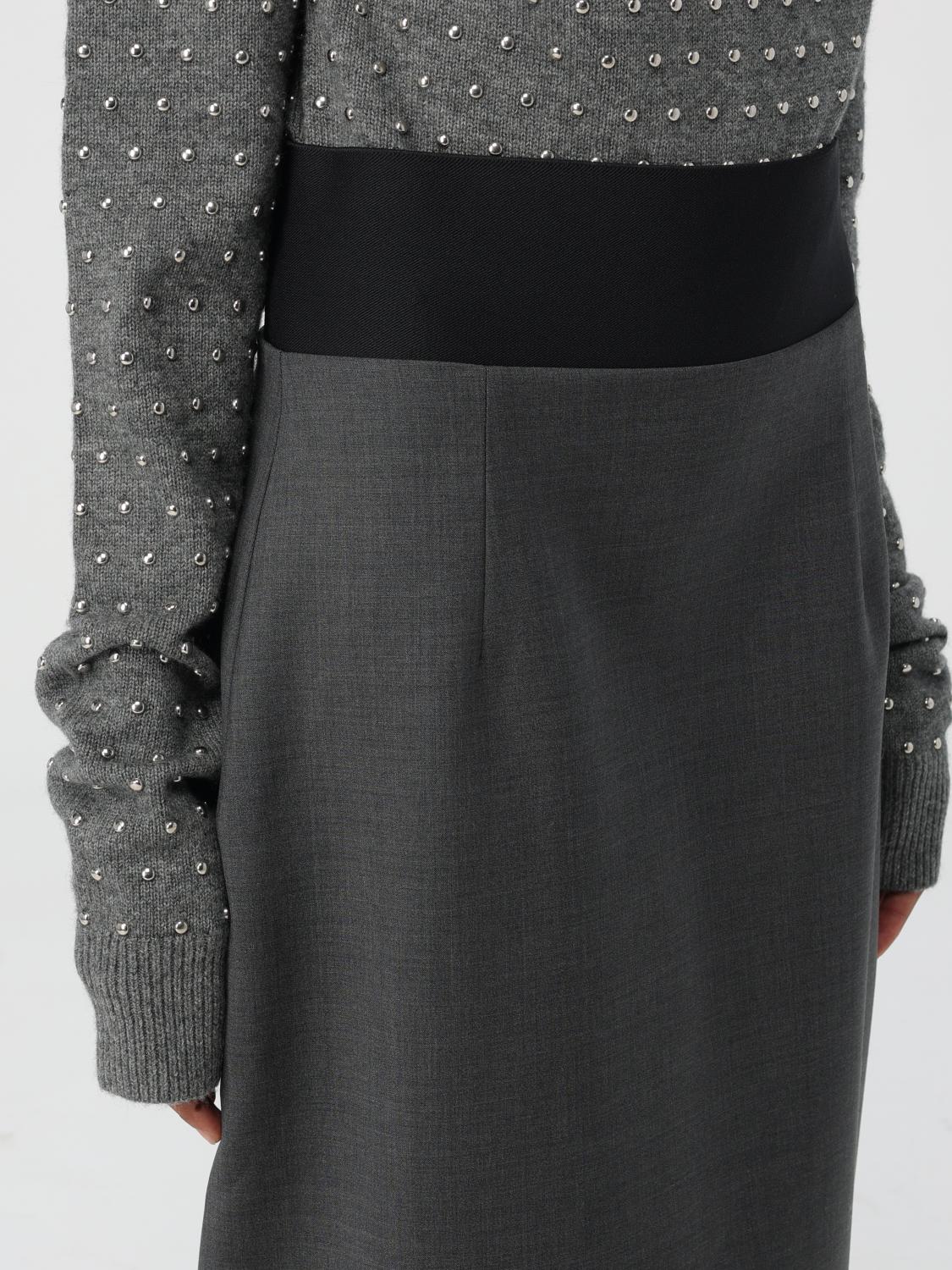 SPORTMAX GONNA: Gonna Sportmax in lana vergine , Grigio - Img 5