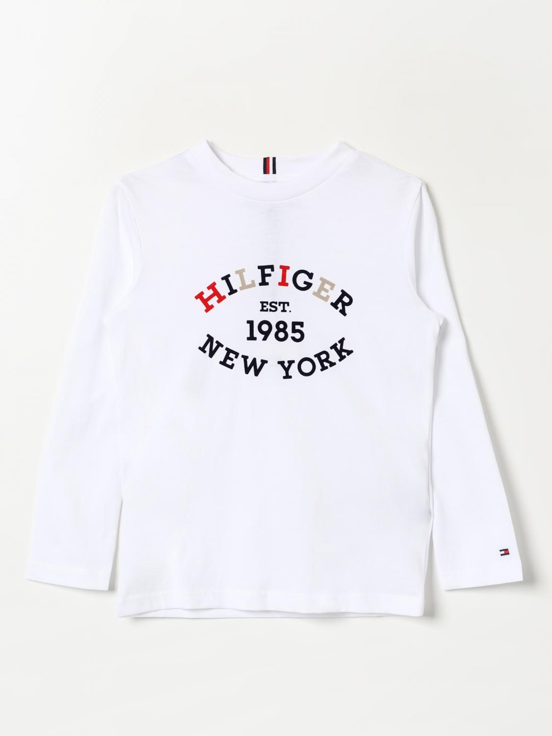 TOMMY HILFIGER T-SHIRT: Sweater kids Tommy Hilfiger, White - Img 1