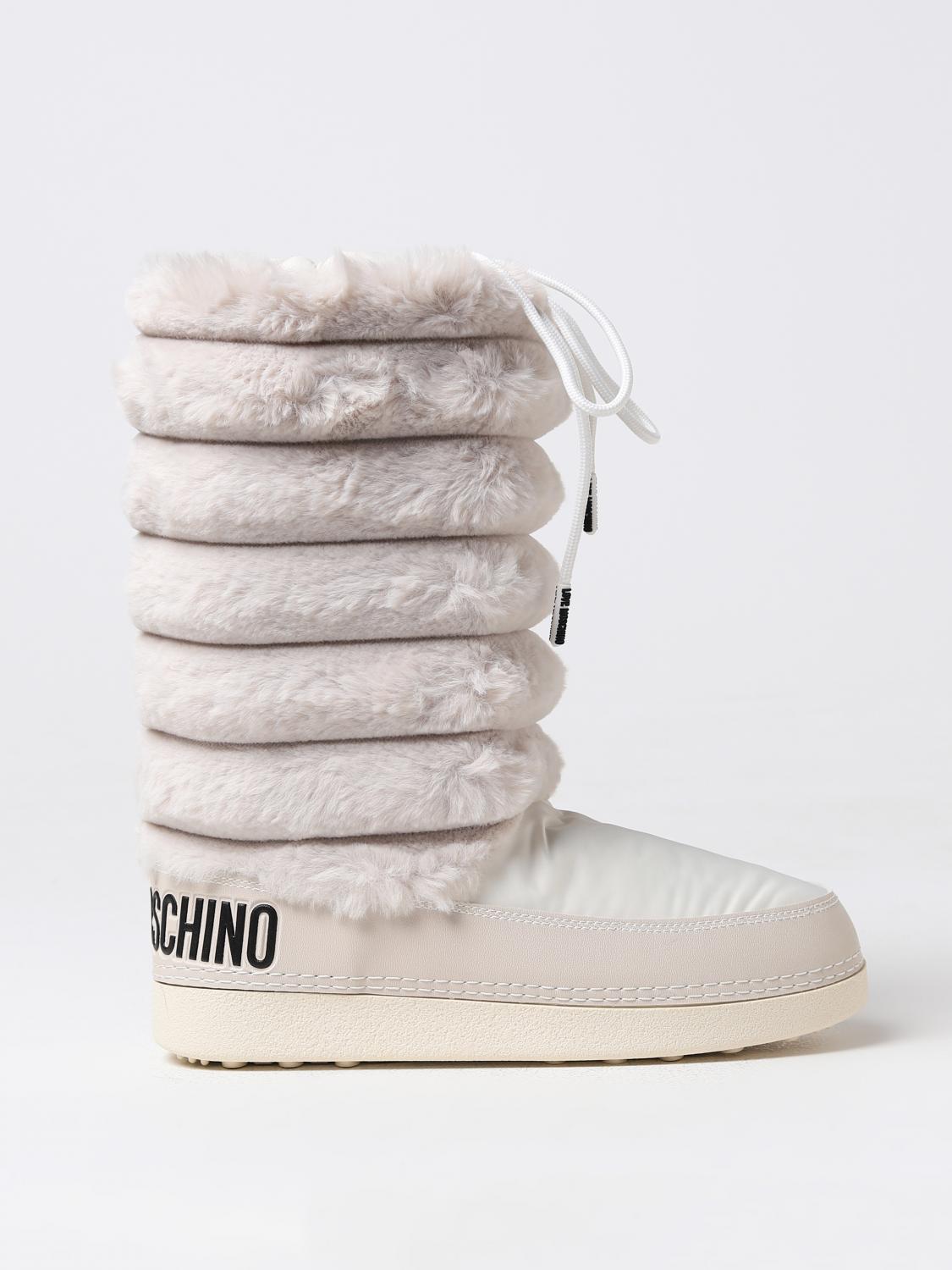 LOVE MOSCHINO BOOTS: Shoes woman Love Moschino, White - Img 1