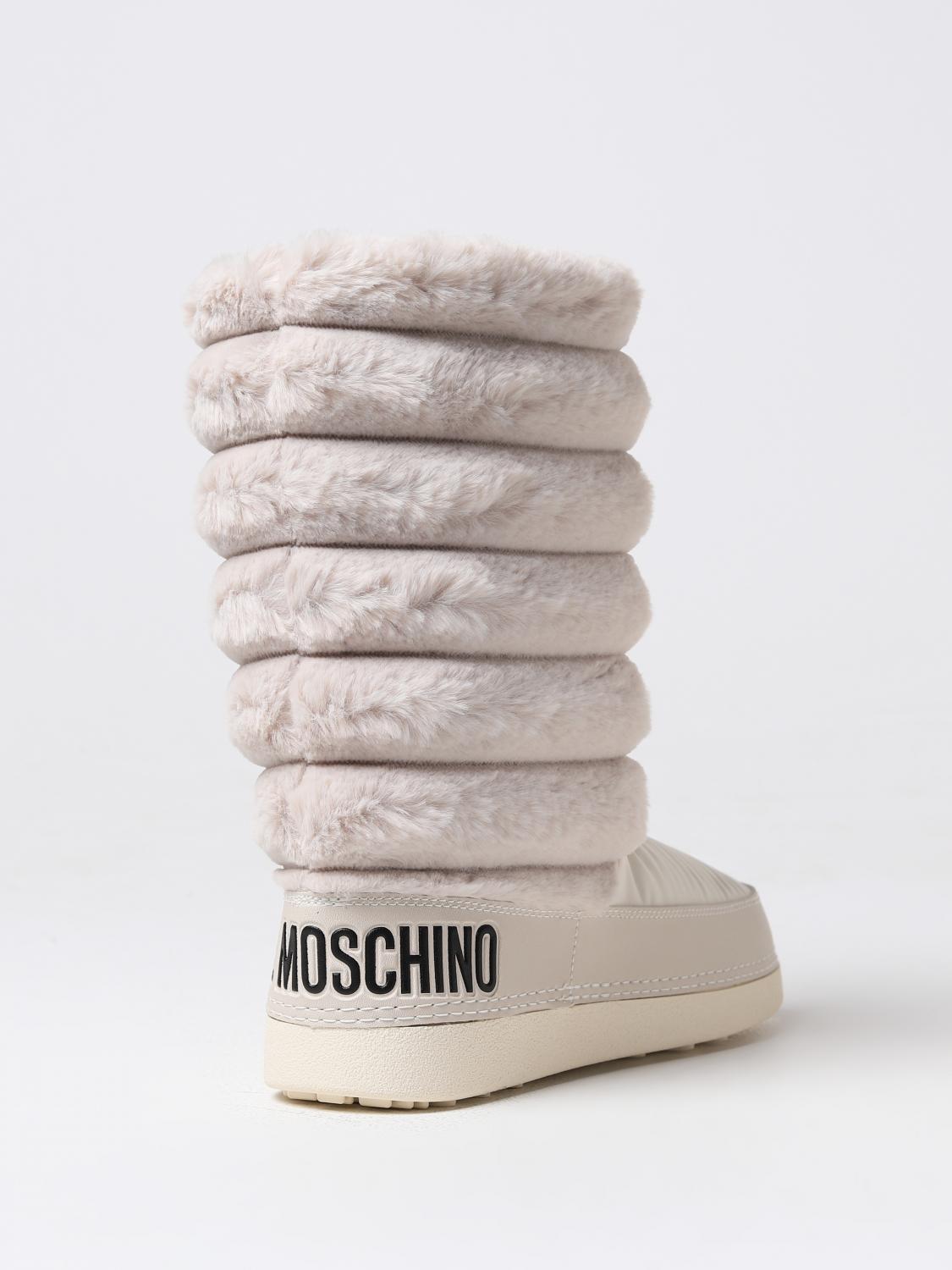 LOVE MOSCHINO BOOTS: Shoes woman Love Moschino, White - Img 3