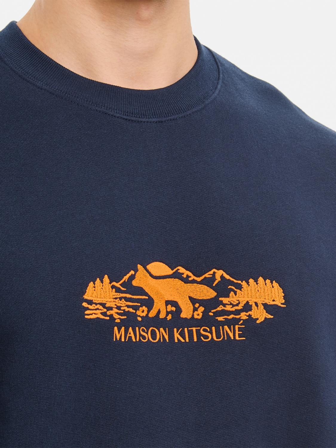 MAISON KITSUNÉ 스웨트셔츠: 스웨트셔츠 남성 Maison KitsunÉ, 블루 - Img 4