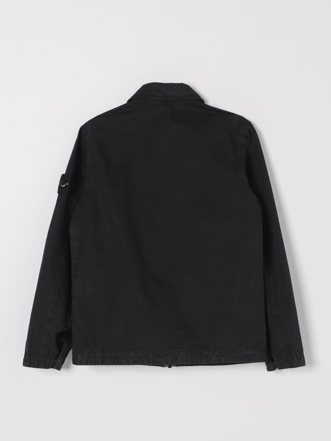 STONE ISLAND JUNIOR SWEATER: Shirt kids Stone Island Junior, Black - Img 2