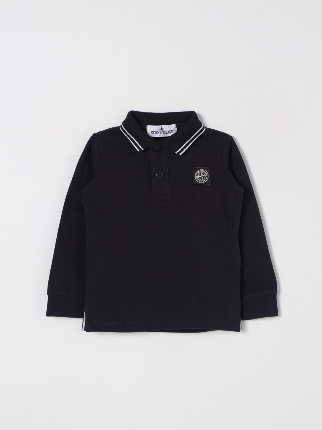 STONE ISLAND JUNIOR 폴로 셔츠: 폴로 셔츠 남아 Stone Island Junior, 블루 - Img 1