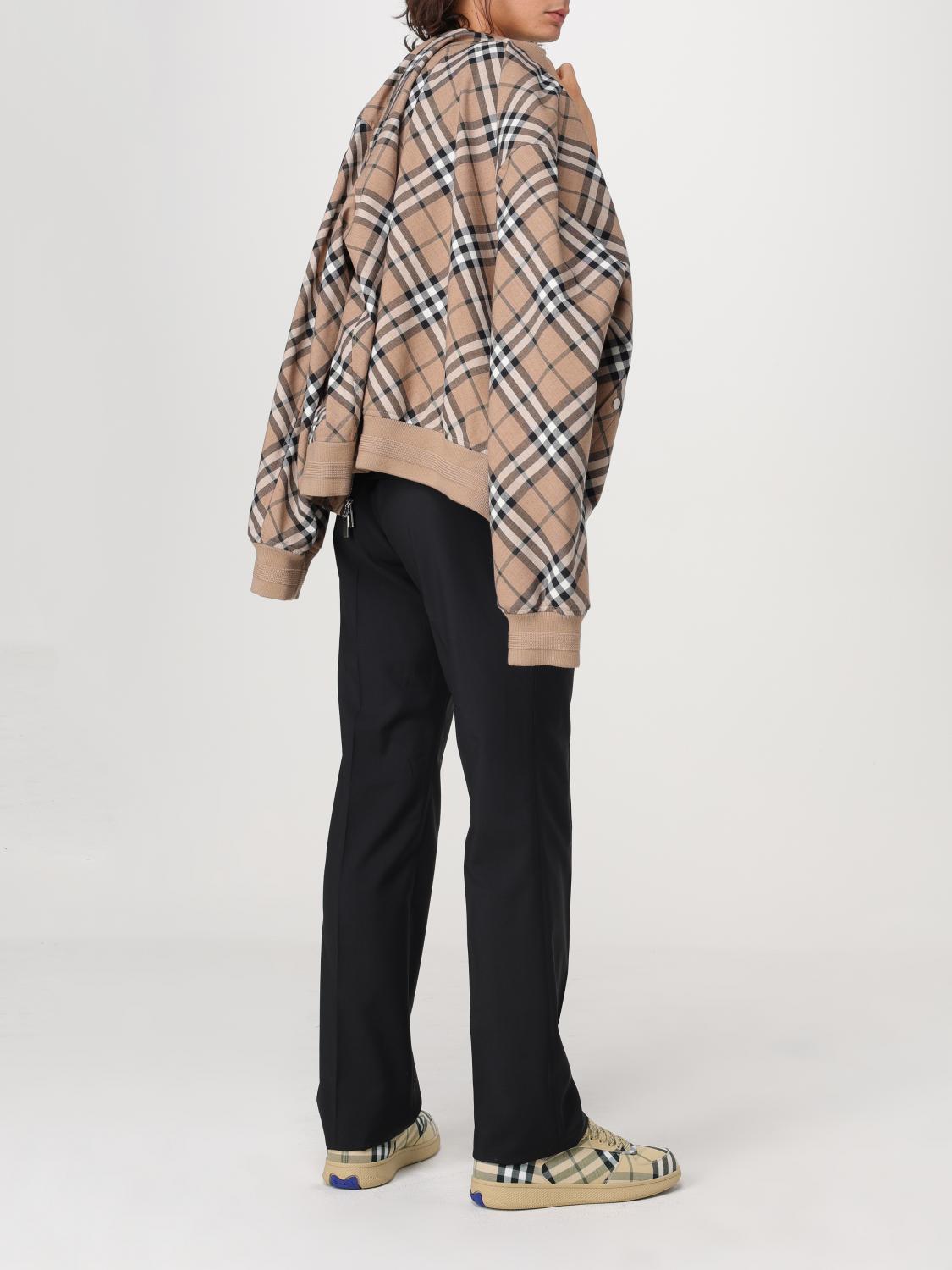 BURBERRY GIACCA: Giubbotto Burberry in misto lana con motivo Vintage Check , Beige - Img 2