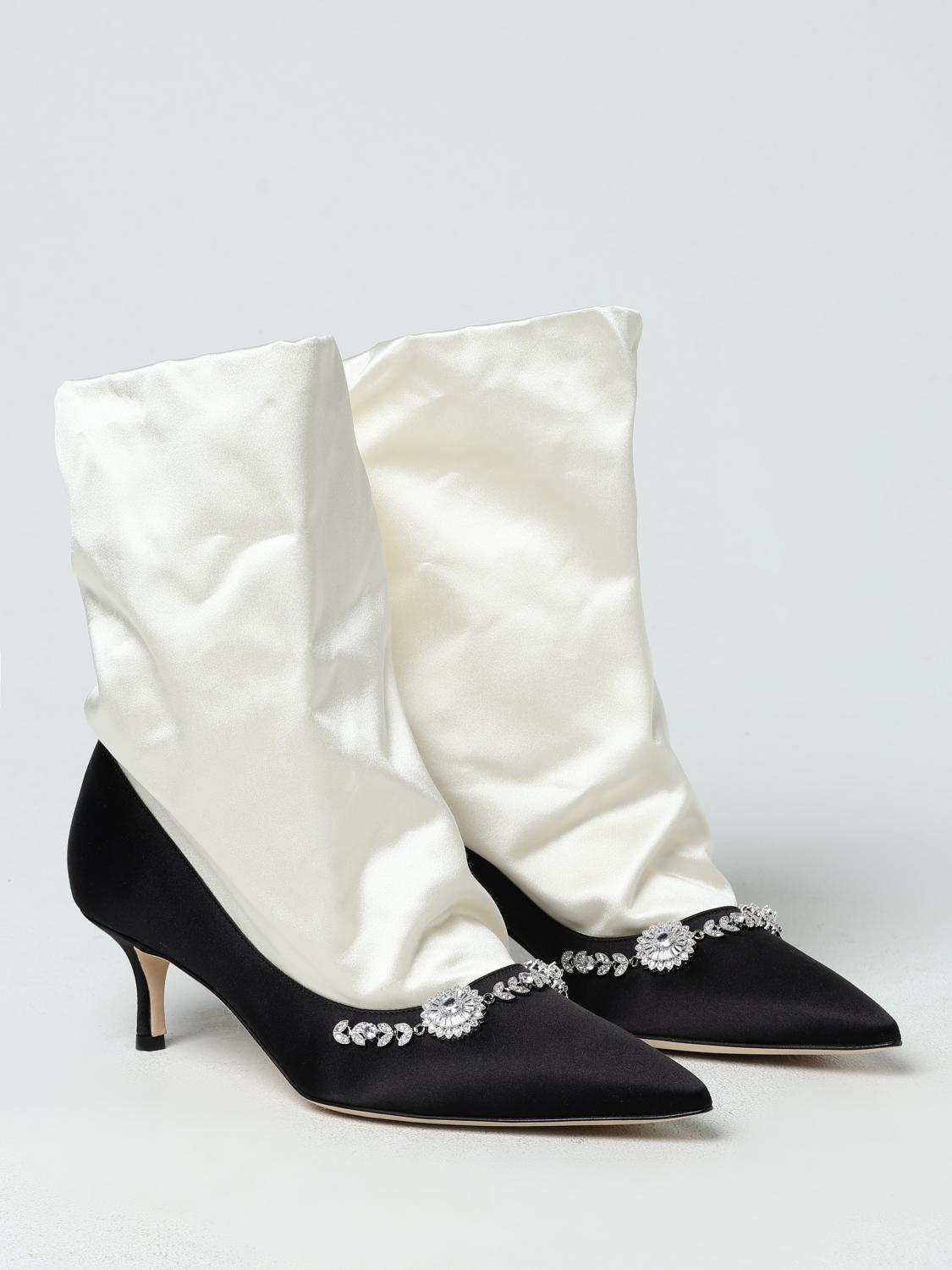 MANOLO BLAHNIK FLAT ANKLE BOOTS: Shoes woman Manolo Blahnik, Black - Img 2