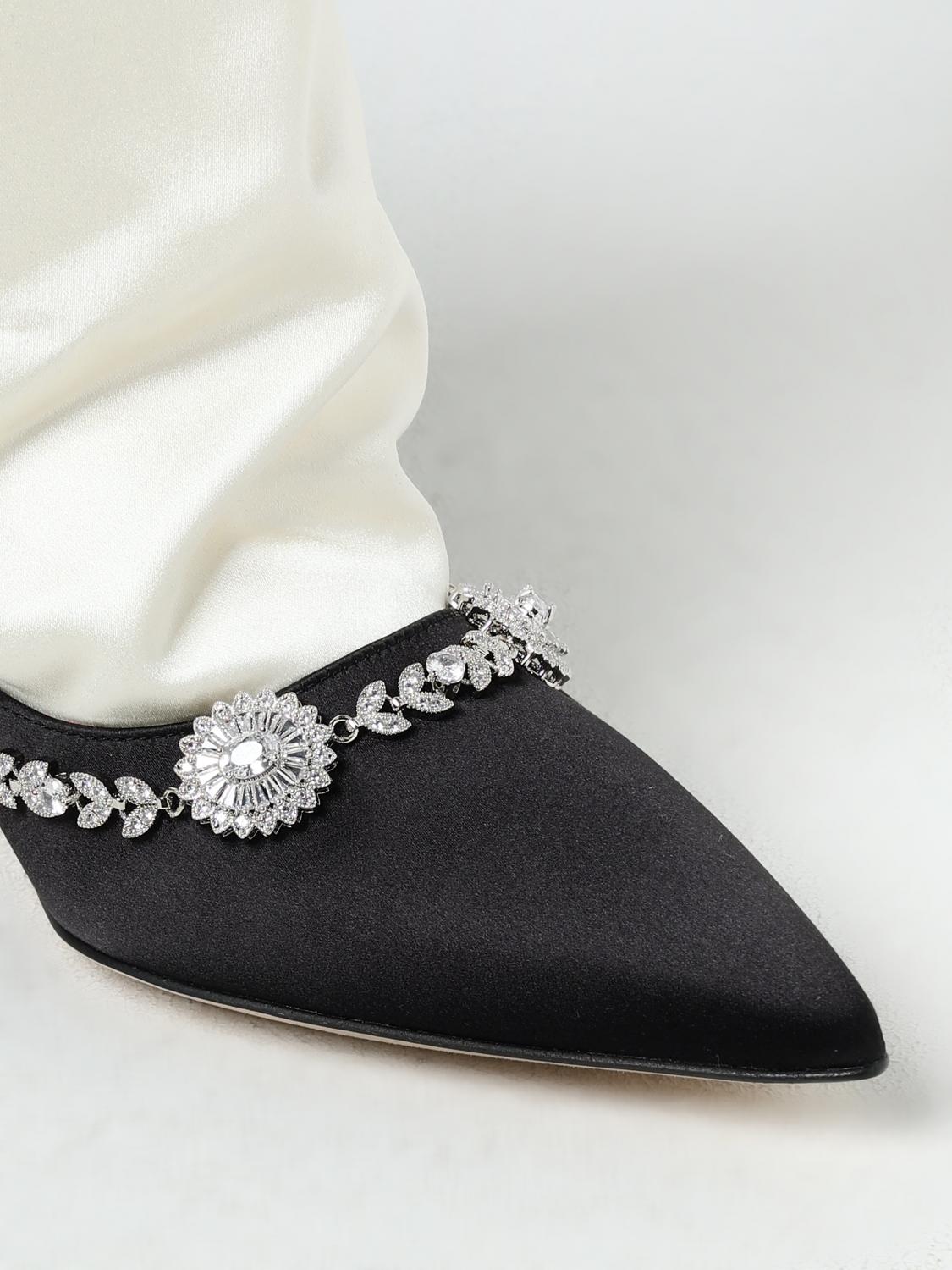 MANOLO BLAHNIK フラットショートブーツ: シューズ レディース Manolo Blahnik, ブラック - Img 4