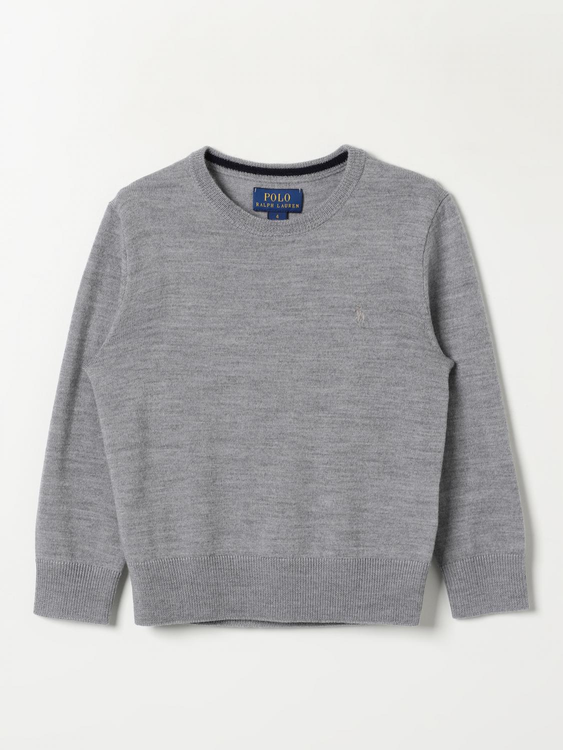 POLO RALPH LAUREN SWEATER: Sweater kids Polo Ralph Lauren, Grey - Img 1