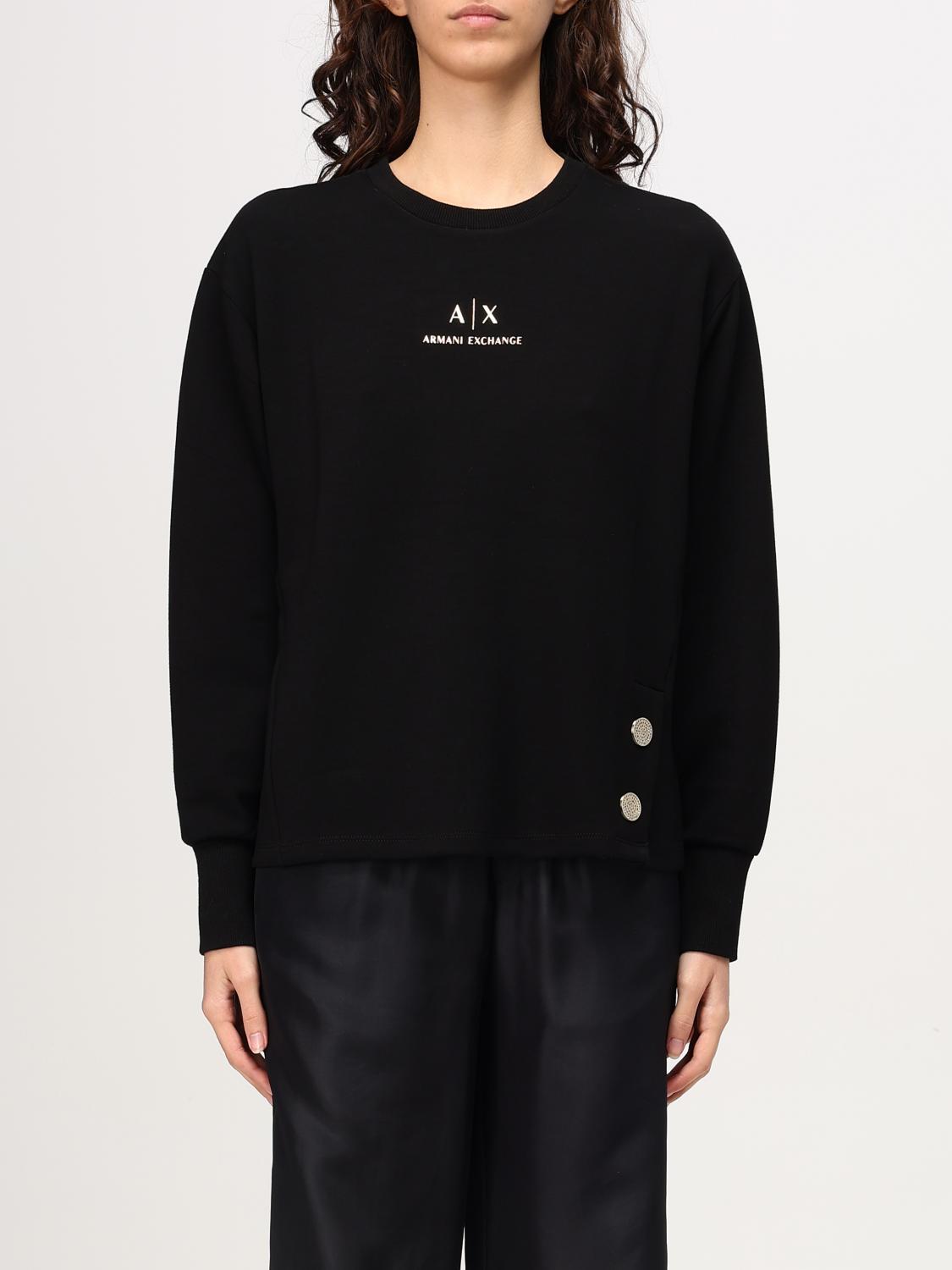 ARMANI EXCHANGE SWEATSHIRT: Sweatshirt woman Armani Exchange, Black - Img 1