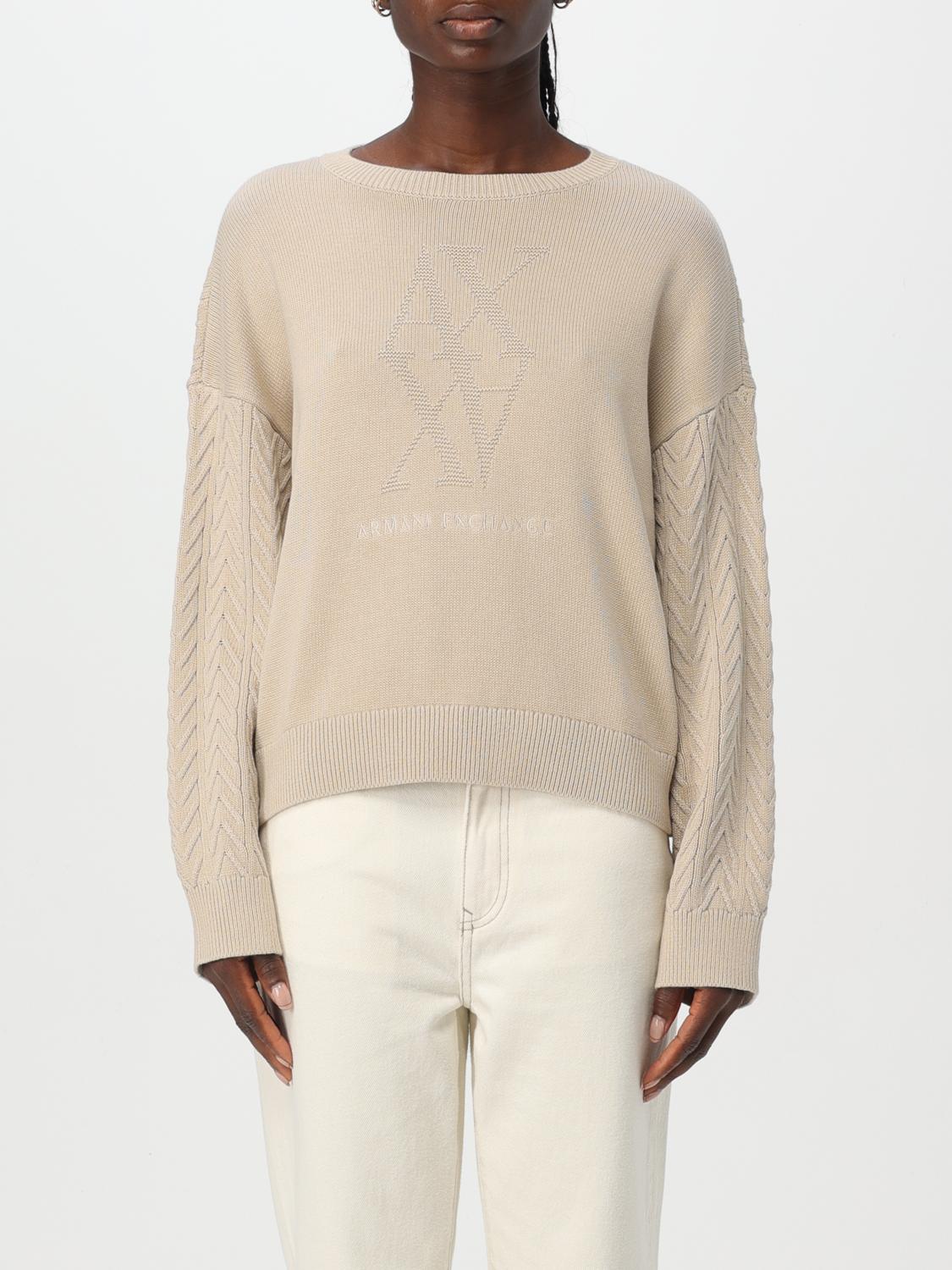 ARMANI EXCHANGE MAGLIA: Pullover Armani Exchange in cotone , Beige - Img 1