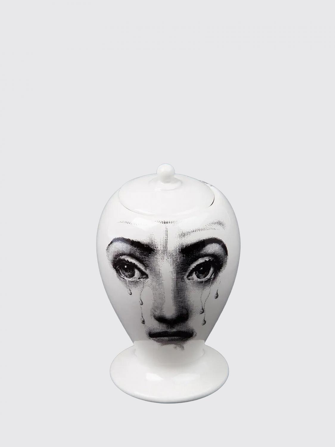 FORNASETTI VASI: Vaso Il Fumo Fa Male Fornasetti in ceramica , Bianco - Img 2