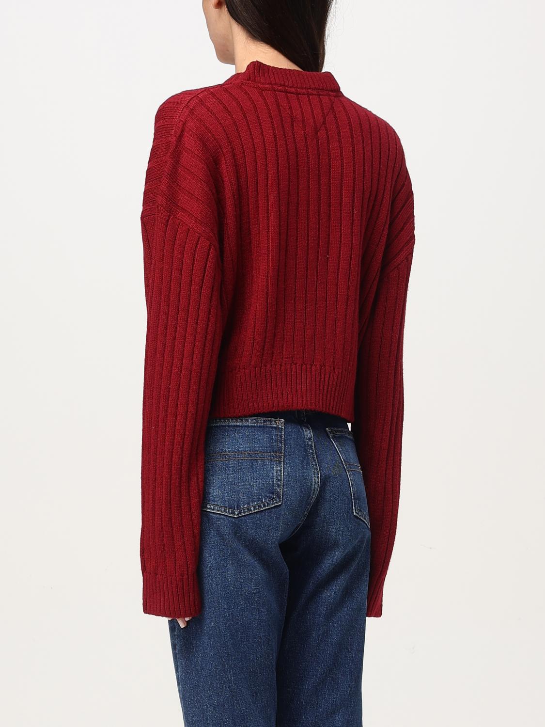 TOMMY JEANS MAGLIA: Pullover Tommy Jeans in maglia , Rosso - Img 2