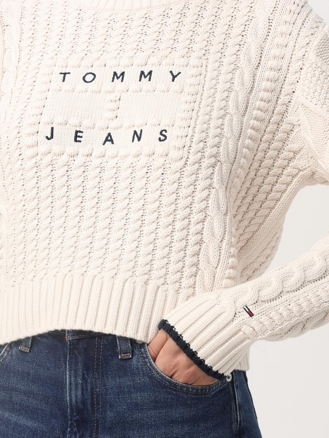 TOMMY JEANS MAGLIA: Pullover Tommy Jeans in maglia , Panna - Img 3