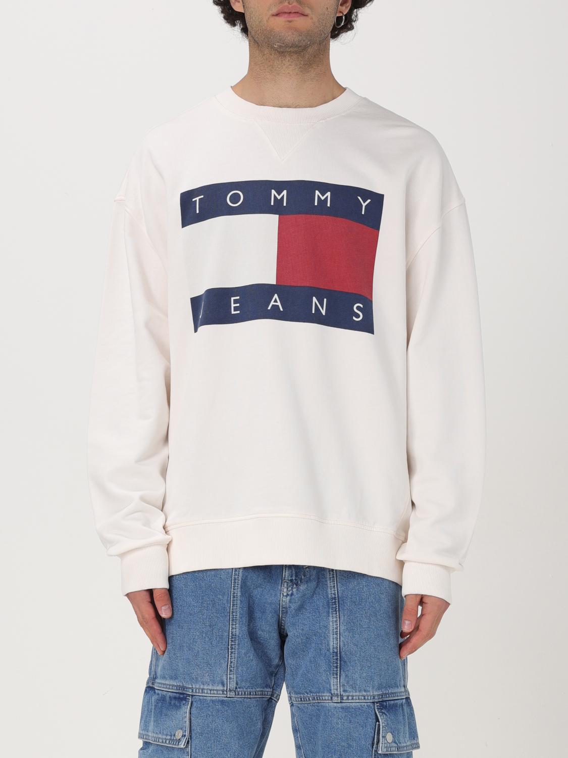 TOMMY JEANS スウェットシャツ: スウェットシャツ メンズ Tommy Jeans, イエロークリーム - Img 1