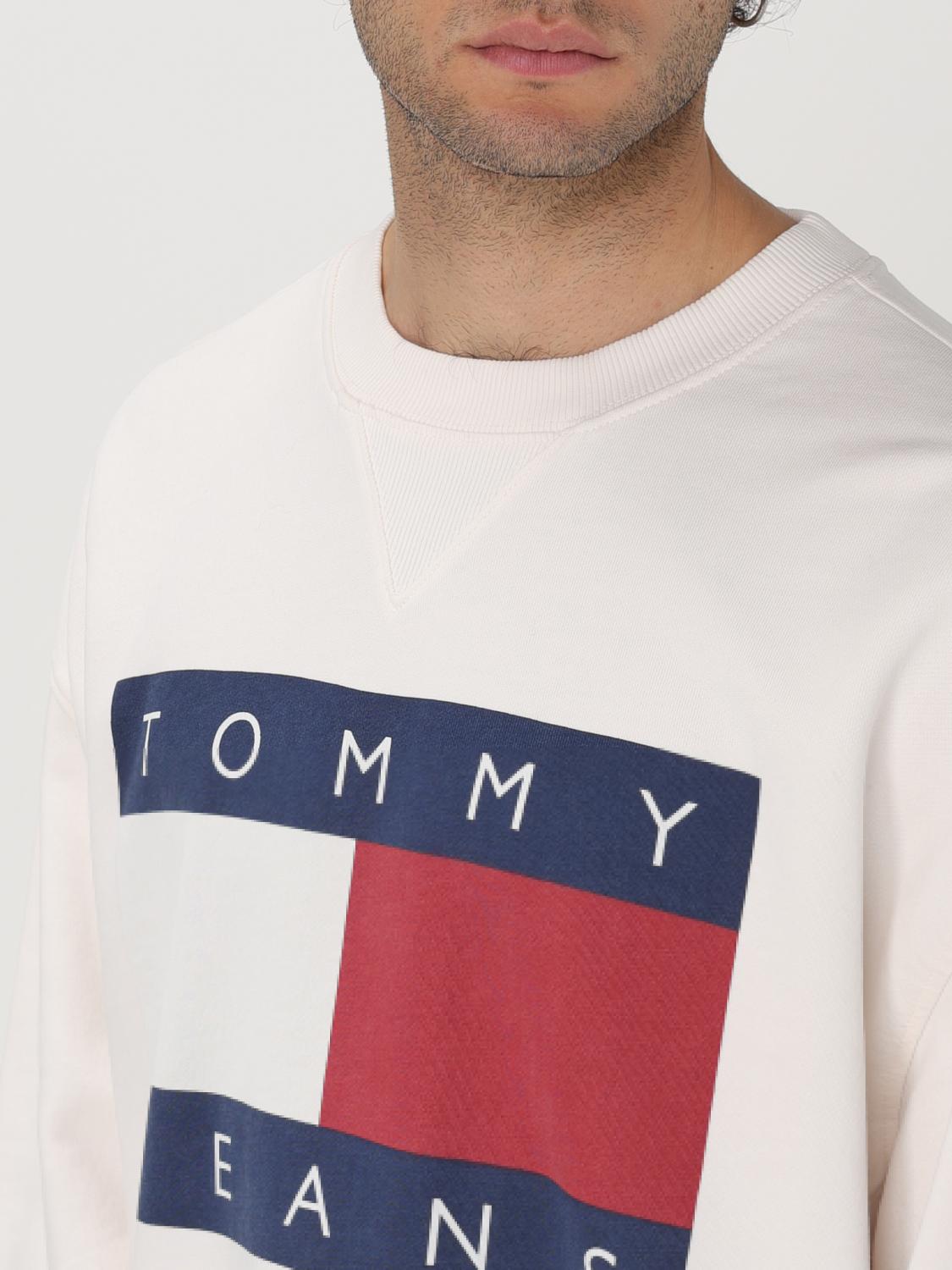 TOMMY JEANS スウェットシャツ: スウェットシャツ メンズ Tommy Jeans, イエロークリーム - Img 4