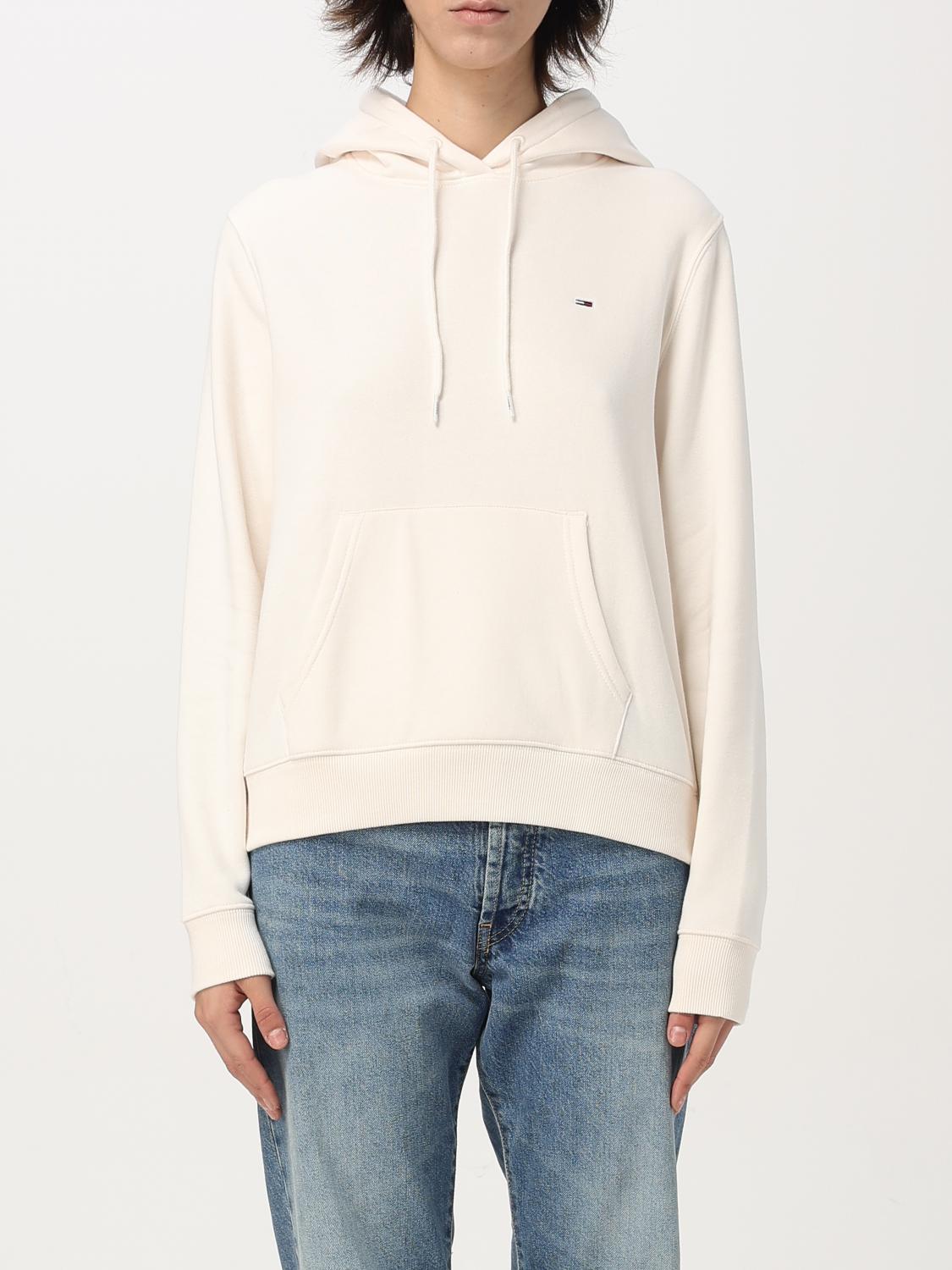 TOMMY JEANS SWEATSHIRT: Sweatshirt woman Tommy Jeans, Ivory - Img 1