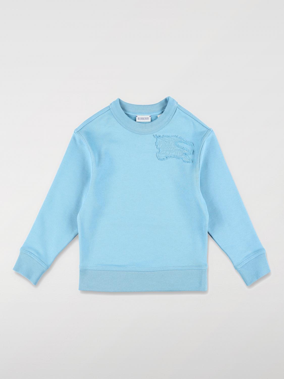 BURBERRY SWEATER: Sweater kids Burberry, Blue - Img 1