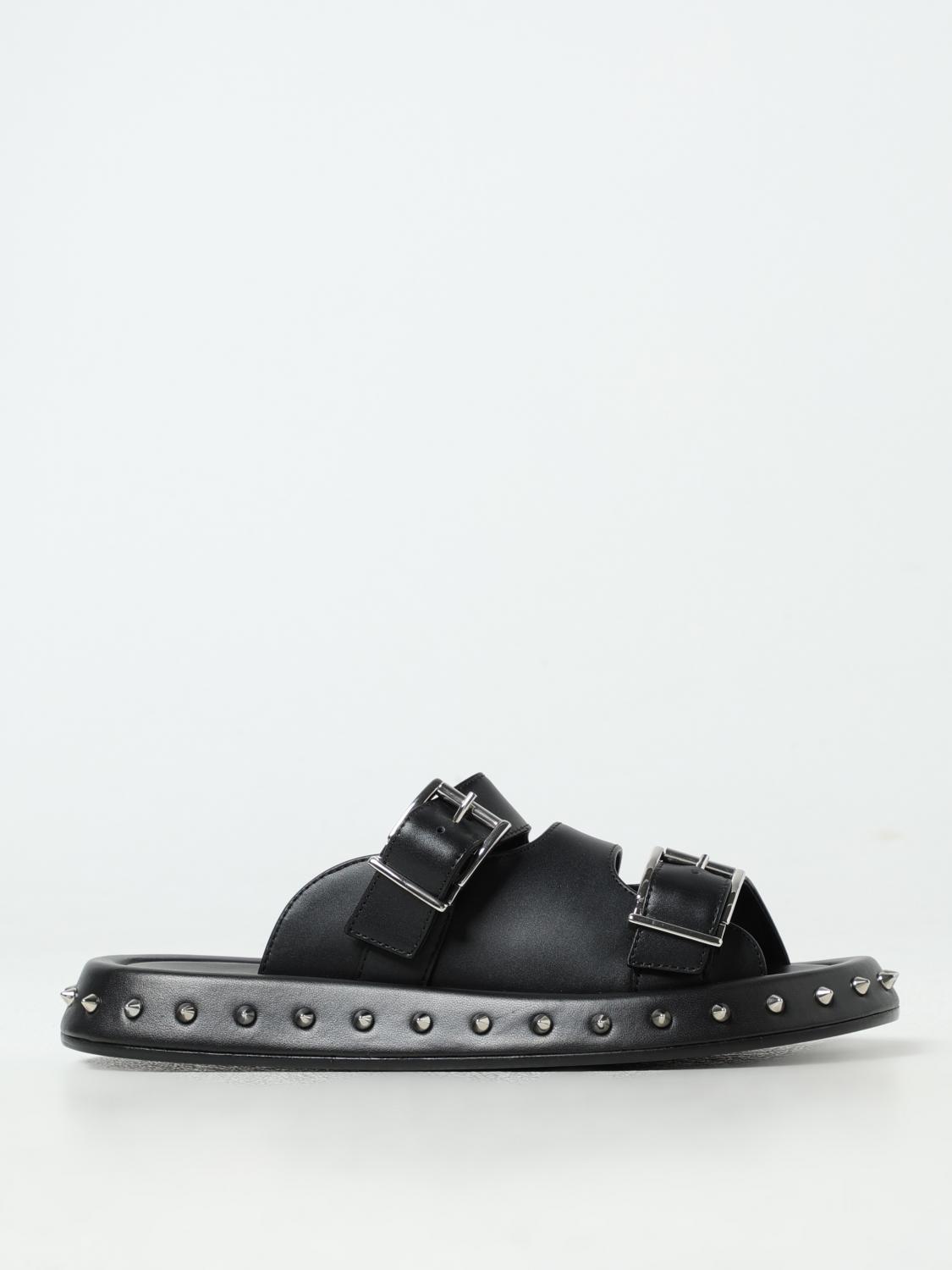 ALEXANDER MCQUEEN FLAT SANDALS: Heeled sandals woman Alexander McQueen, Black - Img 1