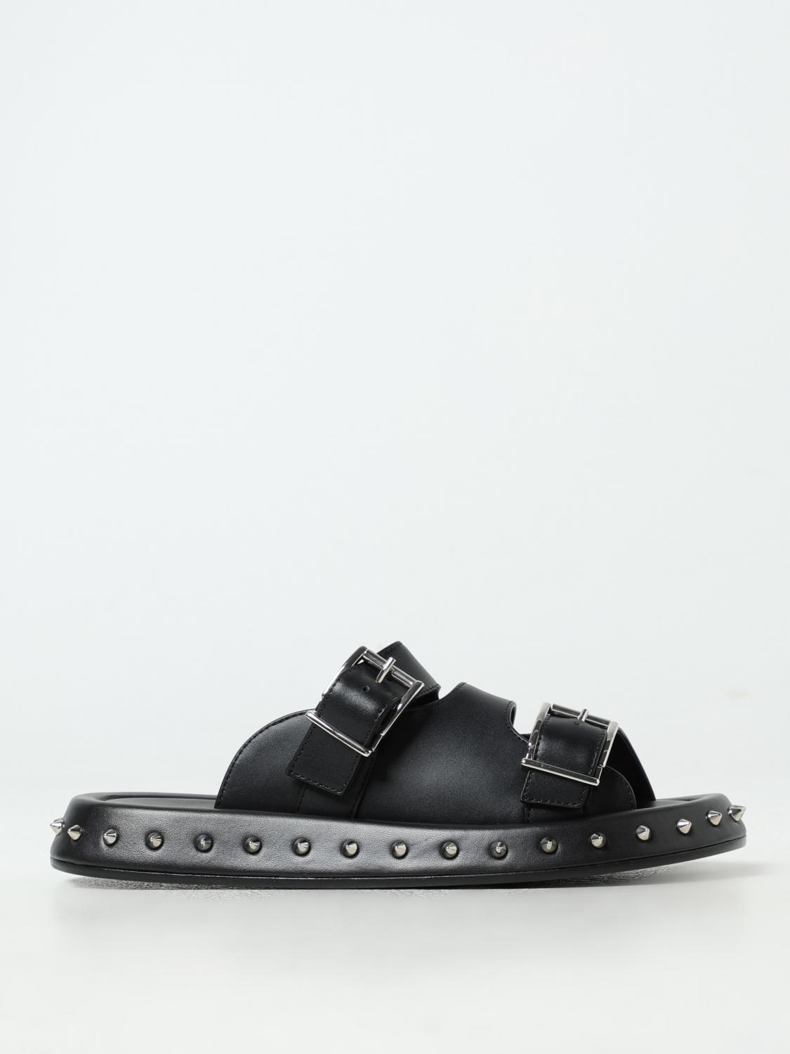 シューズ・サンダルその他 ALEXANDER MCQUEEN Woman Flat sandals Black 825005WIAD1 1064 MCQUEEN: Flat sandals woman - Black | McQueen flat sandals