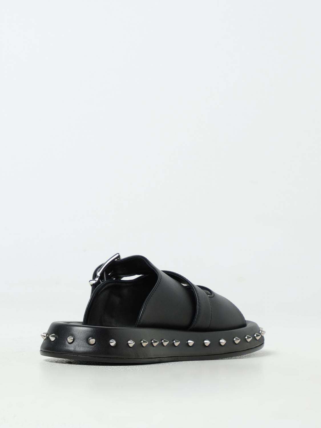 ALEXANDER MCQUEEN FLAT SANDALS: Heeled sandals woman Alexander McQueen, Black - Img 3