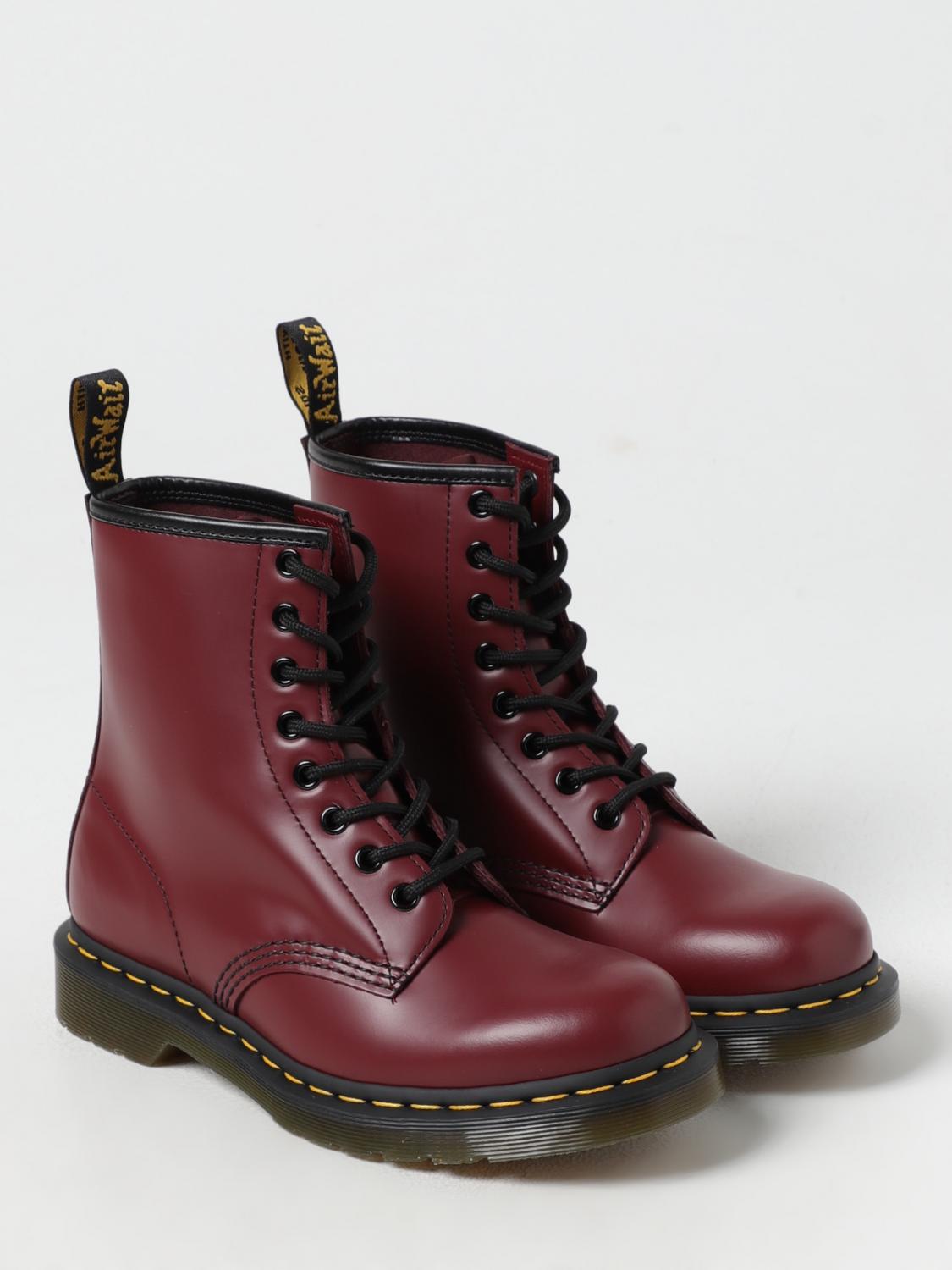 DR. MARTENS BOTINES PLANOS: Botines planos mujer Dr. Martens, Rojo - Img 2