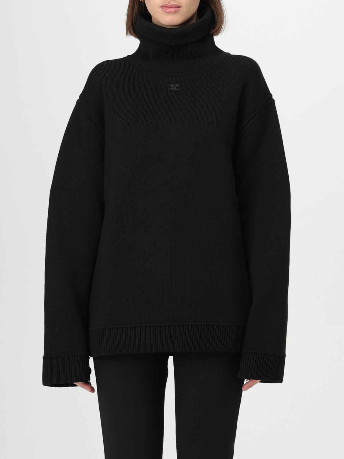 COURRÈGES JERSEY: Cárdigan mujer CourrÈges, Negro - Img 1