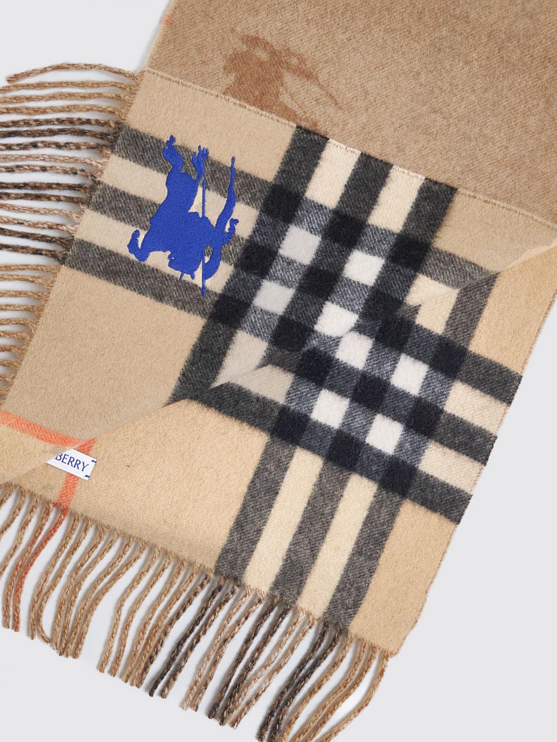 BURBERRY SCIARPA: Sciarpa Burberry reversibile in cashmere jacquard , Terra - Img 3
