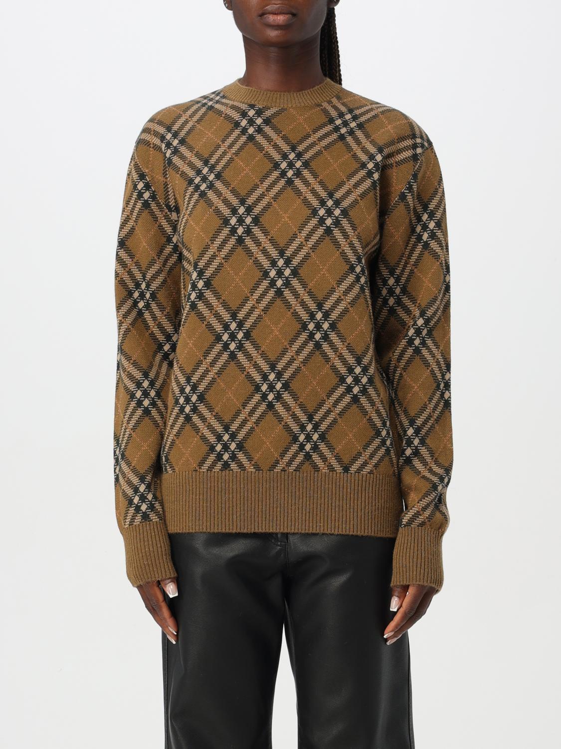 BURBERRY SWEATER: Sweater woman Burberry, Brown - Img 1