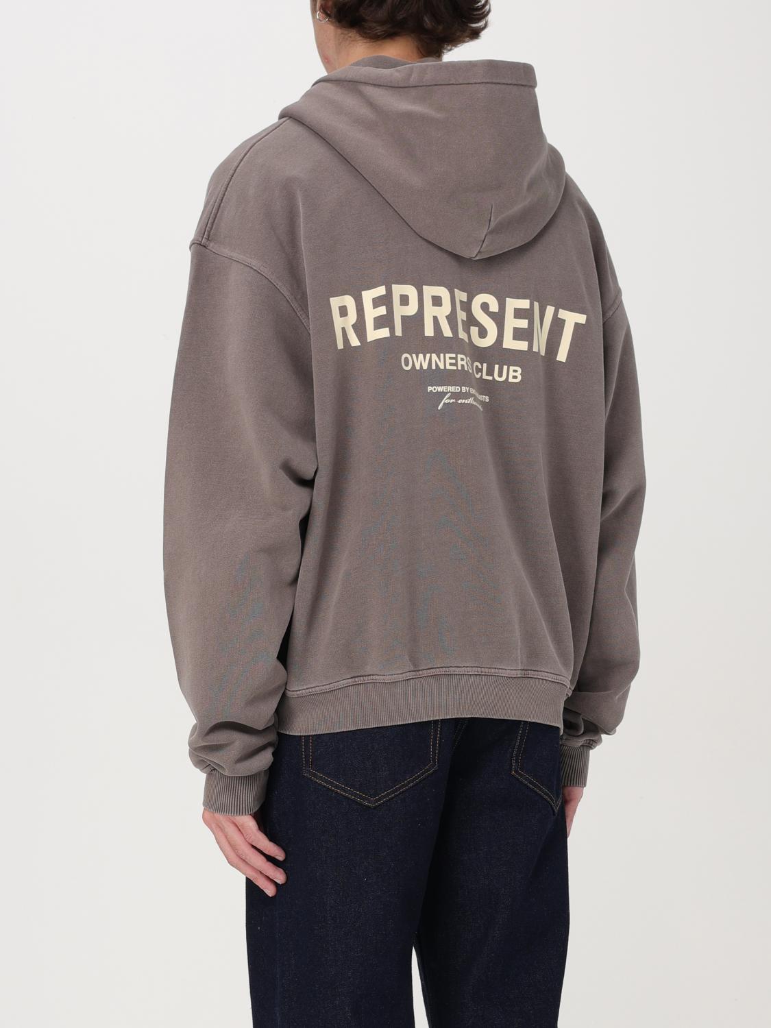 REPRESENT FELPA: Felpa con cappuccio Represent, Marrone - Img 2