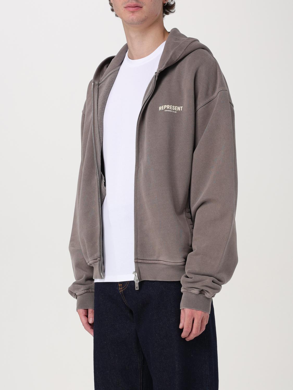 REPRESENT FELPA: Felpa con cappuccio Represent, Marrone - Img 3