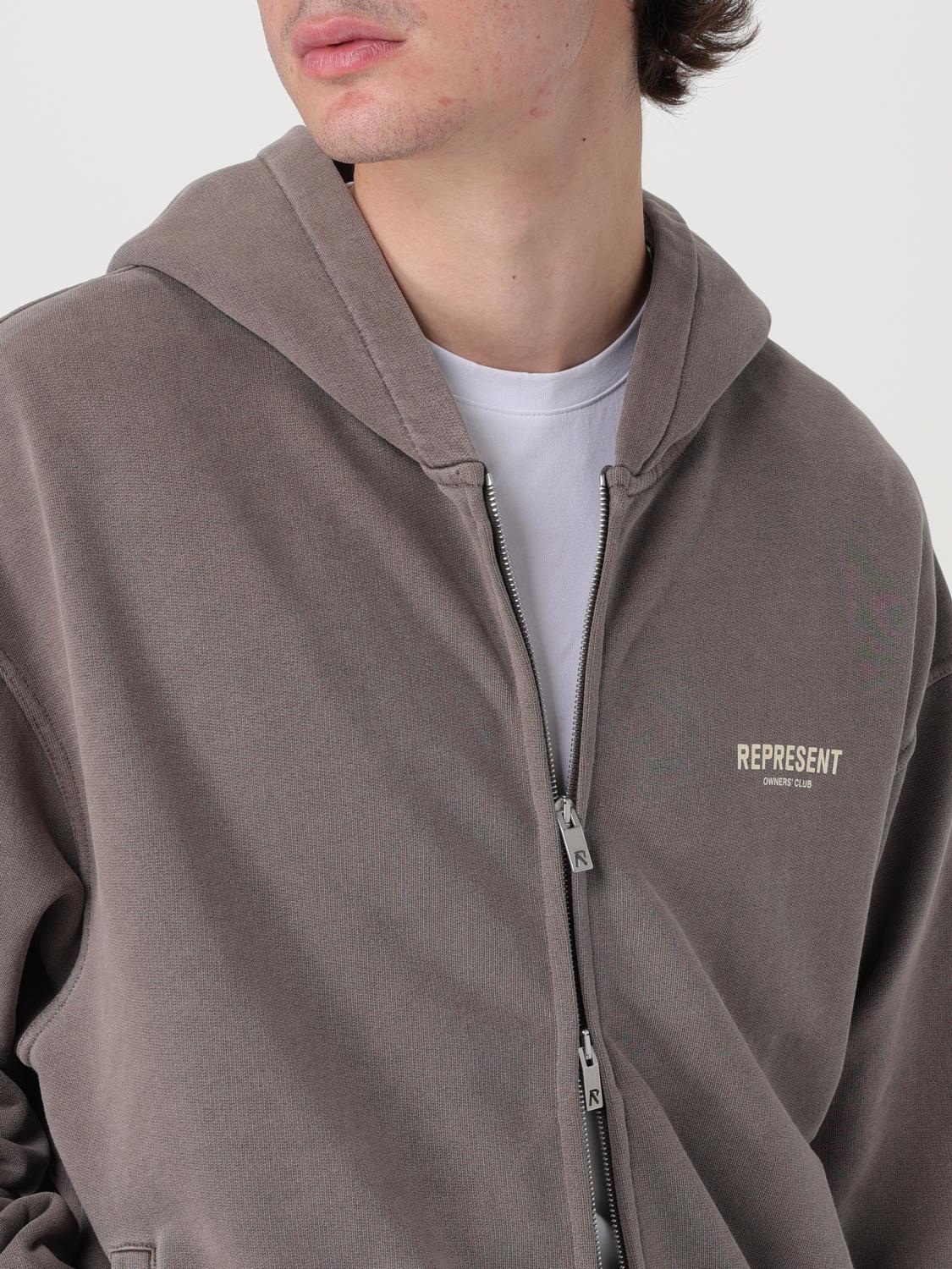 REPRESENT FELPA: Felpa con cappuccio Represent, Marrone - Img 4