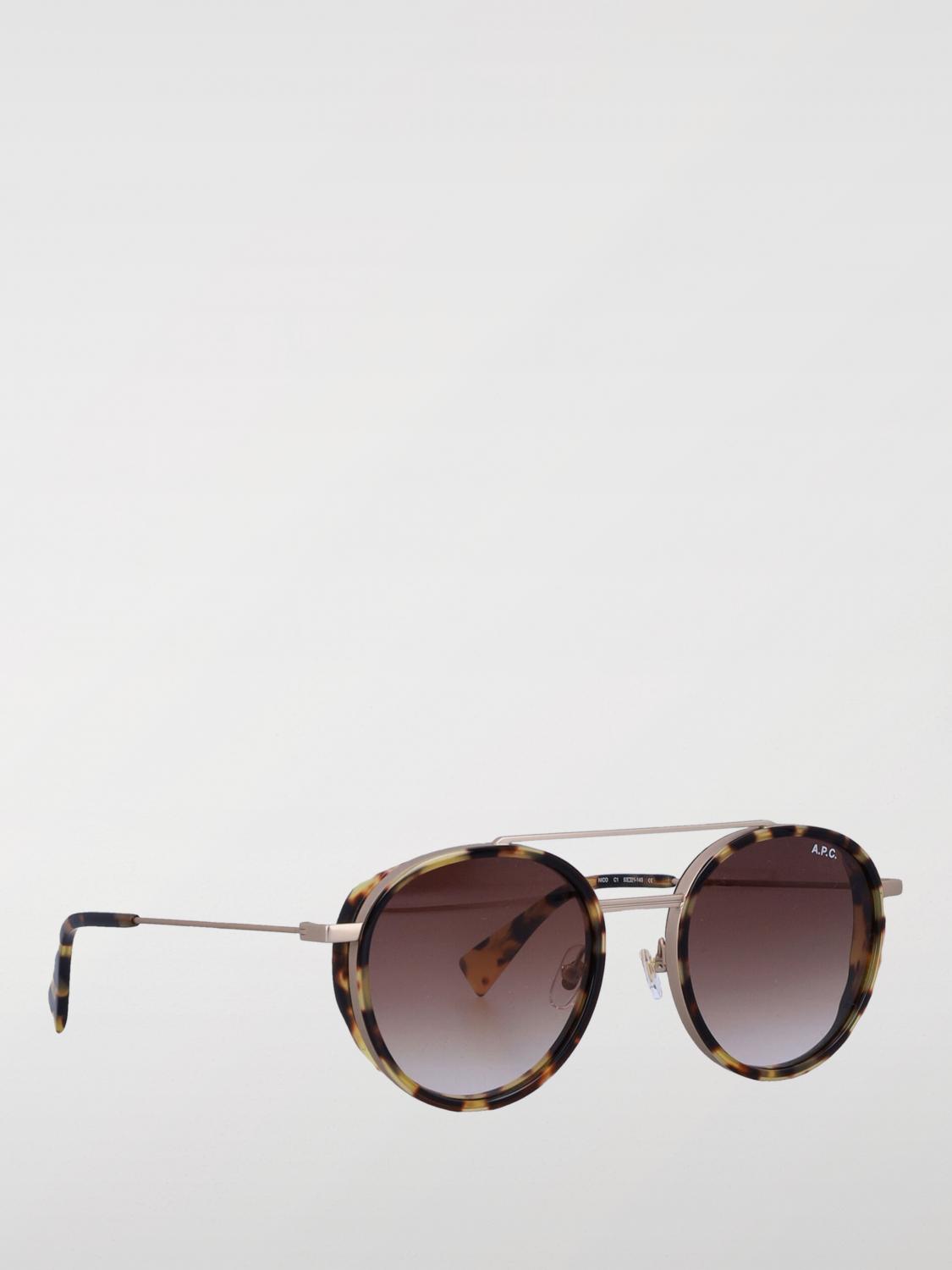 A.P.C. SUNGLASSES: Sunglasses men A.P.C., Brown - Img 3