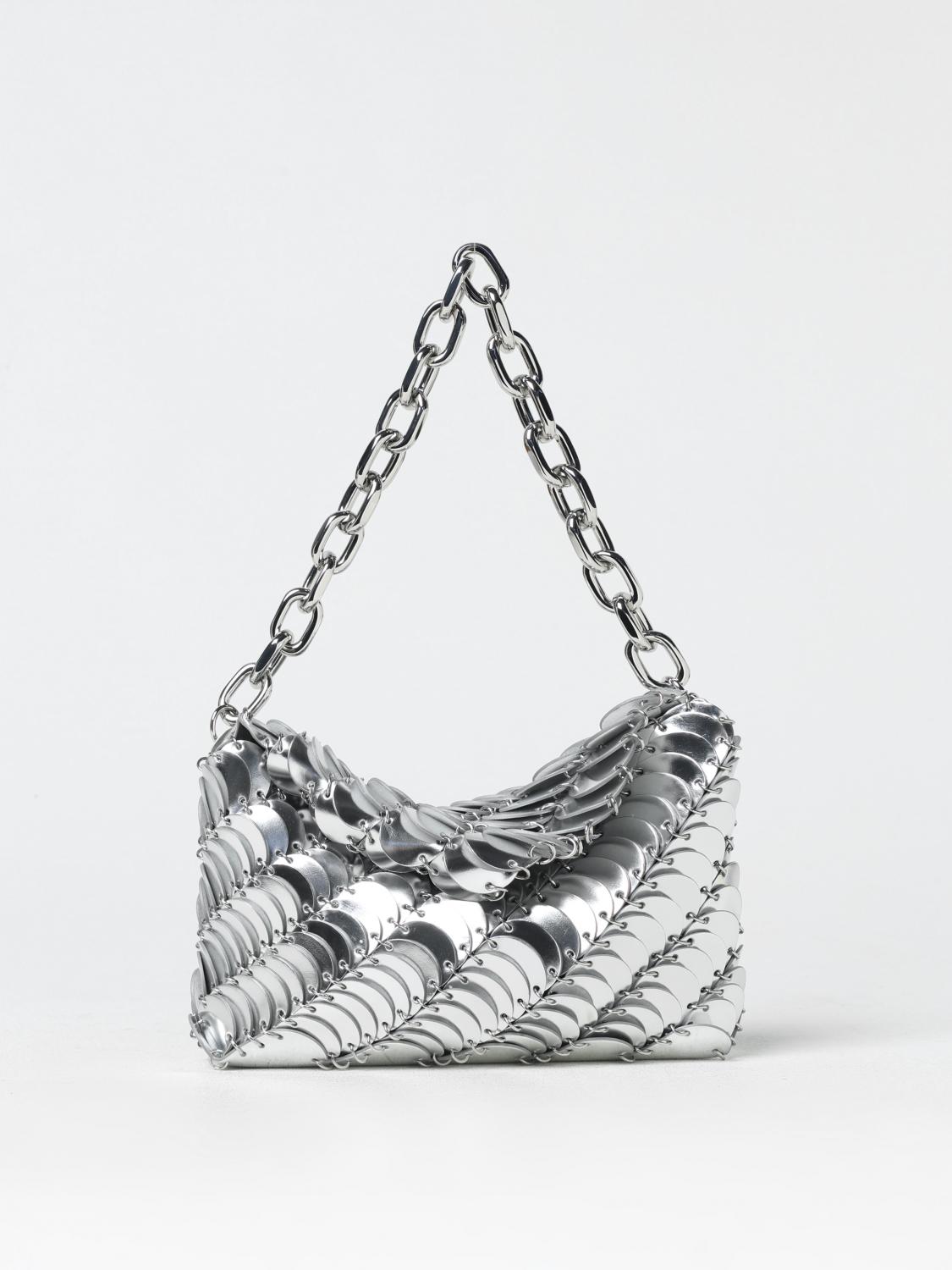 RABANNE SAC PORTÉ MAIN: Sac porté main femme Rabanne, Argent - Img 1