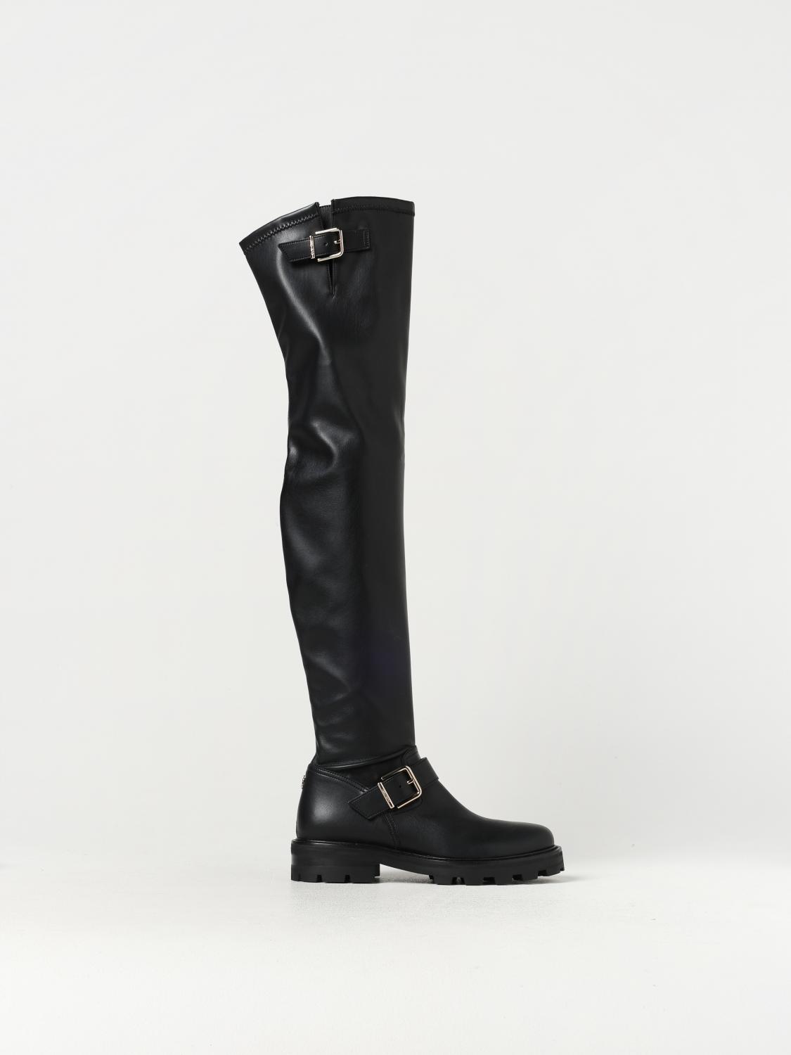 JIMMY CHOO BOOTS: Flat ankle boots woman Jimmy Choo, Black - Img 1