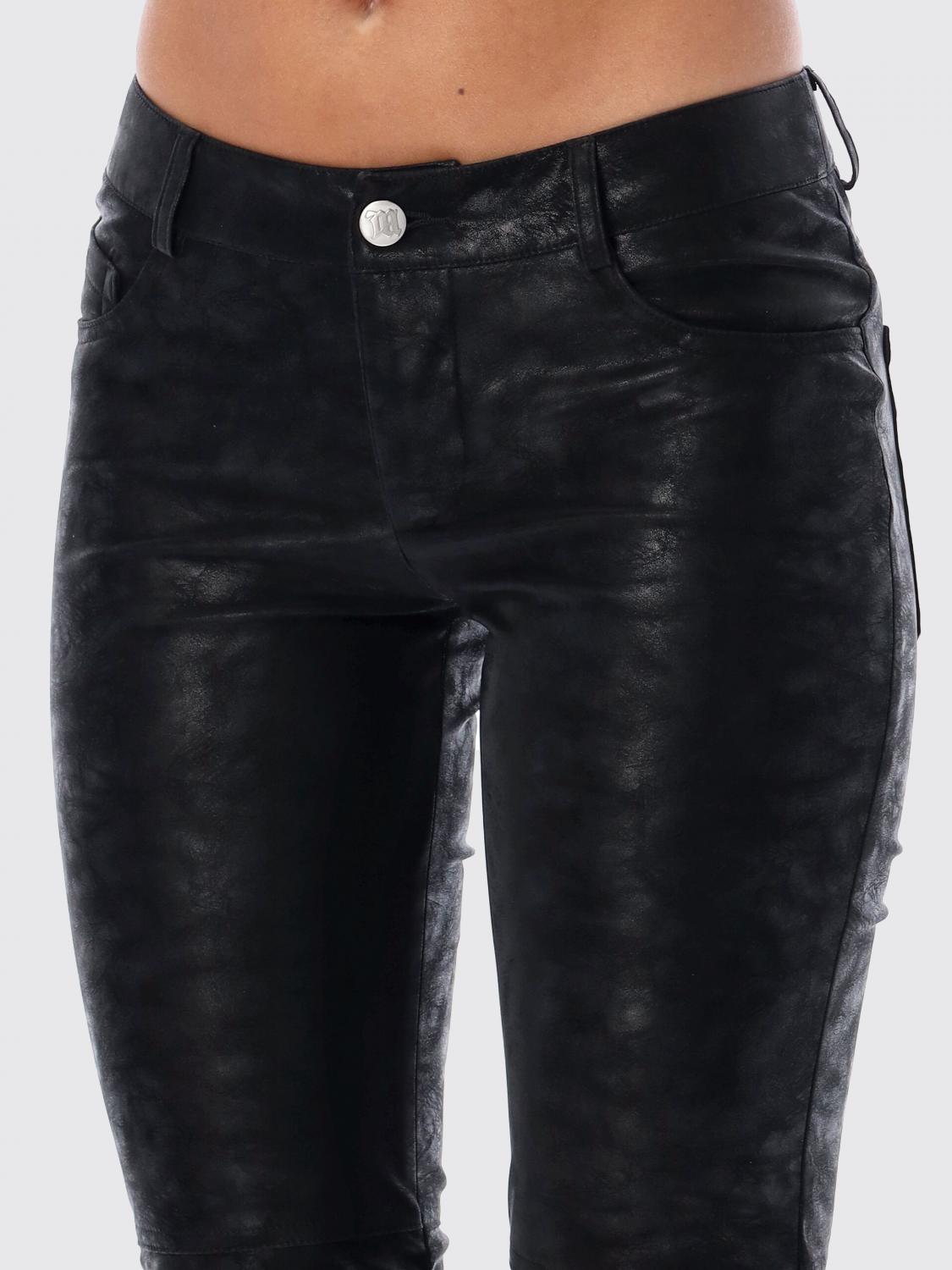 MISBHV PANTALONI: Pantalone Misbhv in pelle sintetica , Nero - Img 3