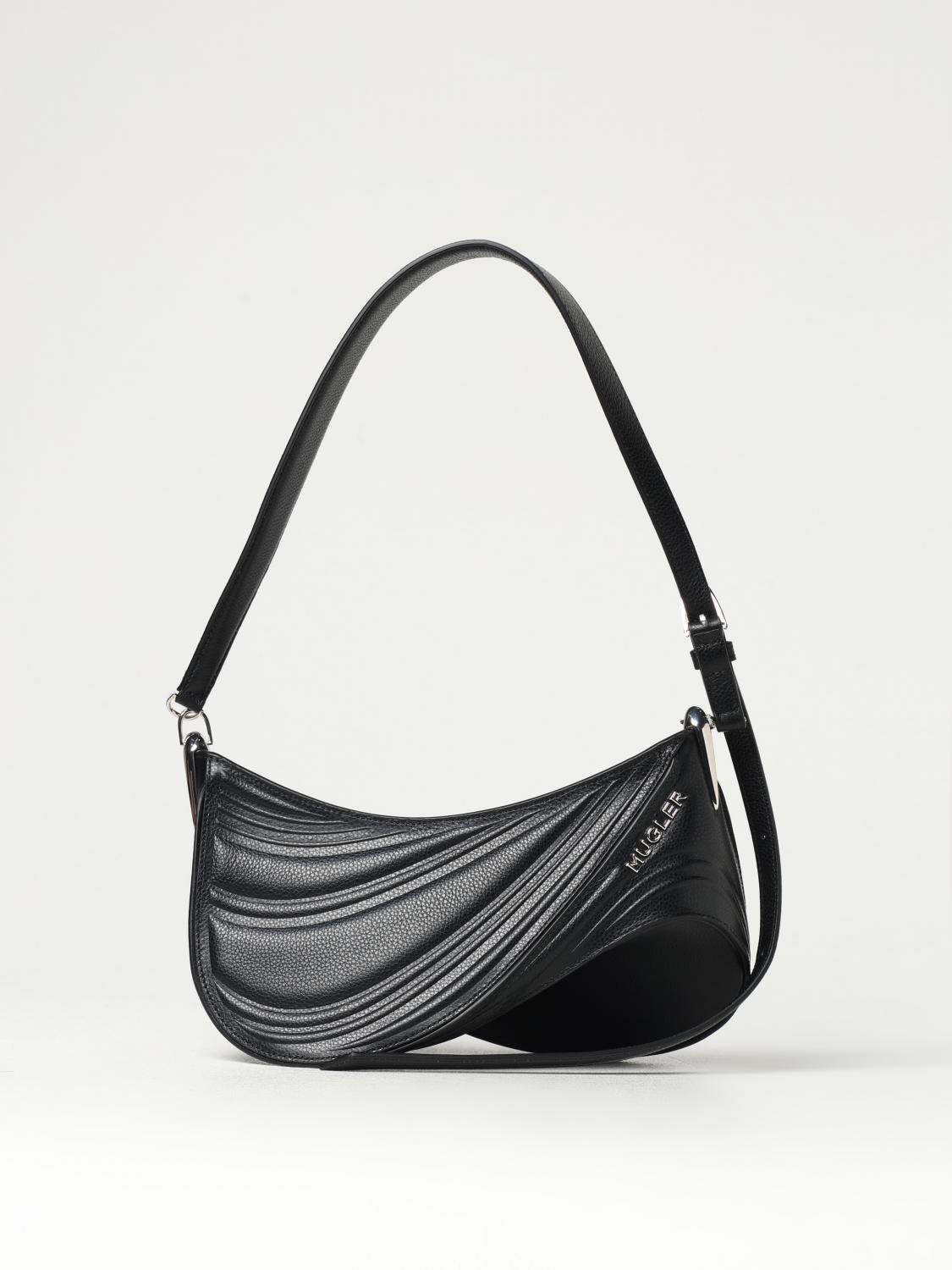 MUGLER SHOULDER BAG: Shoulder bag woman Mugler, Black - Img 1