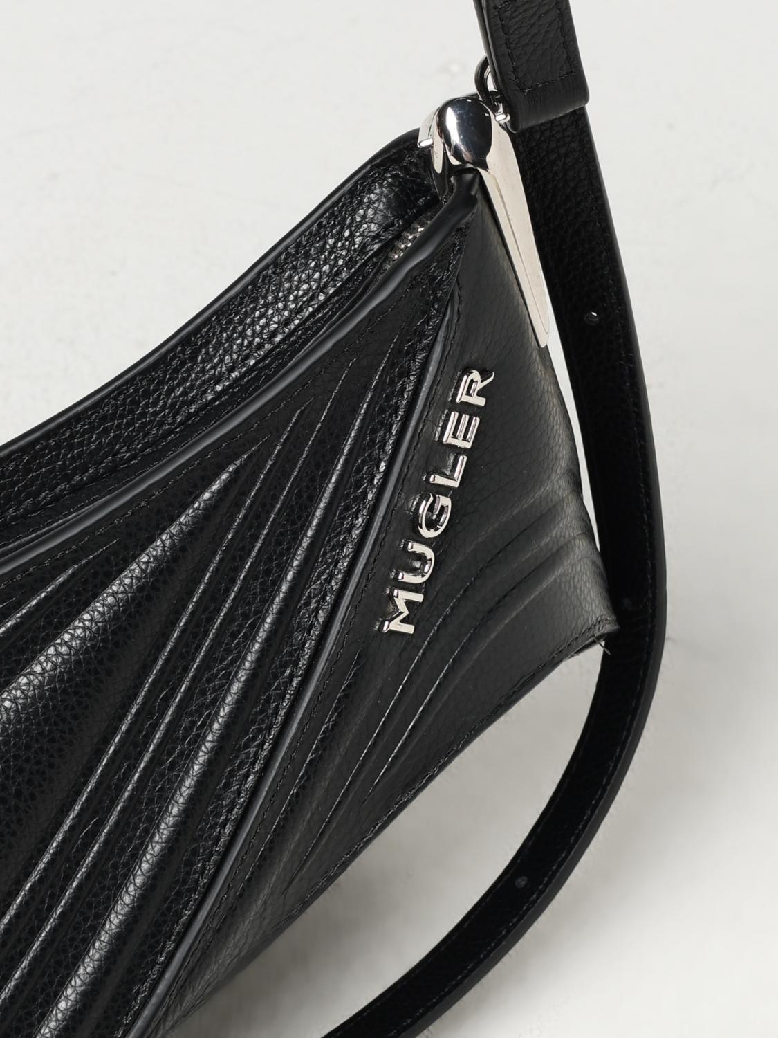 MUGLER SHOULDER BAG: Shoulder bag woman Mugler, Black - Img 4