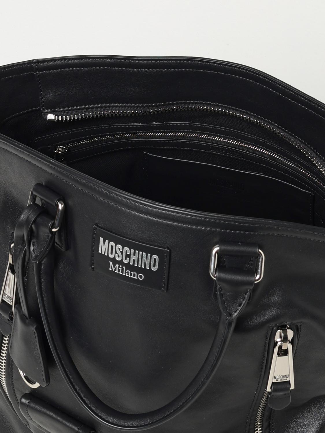 MOSCHINO COUTURE BOLSOS: Bolsos hombre Moschino Couture, Negro - Img 4