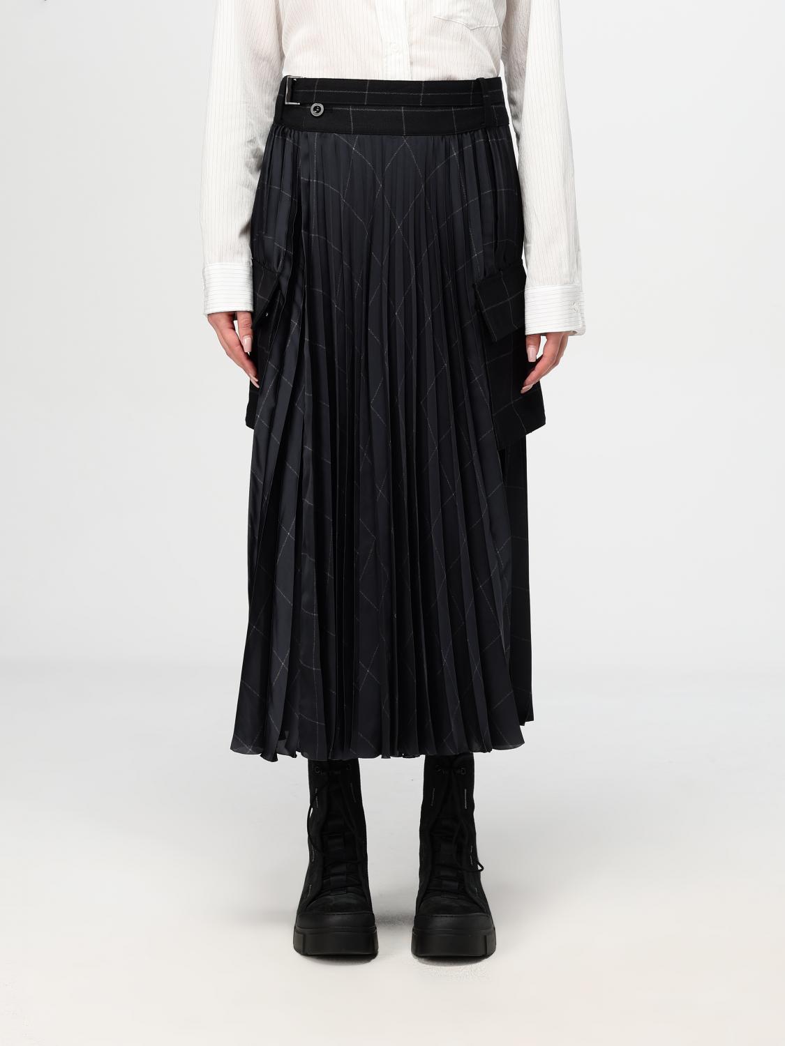 Sacai スカート レディース - ブラック | 2407573 | GIGLIO.COM