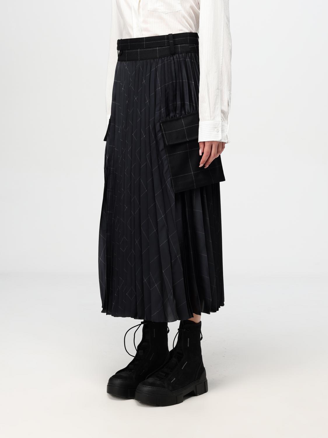 Sacai スカート レディース - ブラック | 2407573 | GIGLIO.COM