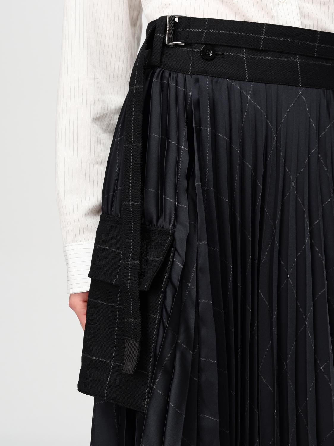Sacai スカート レディース - ブラック | 2407573 | GIGLIO.COM