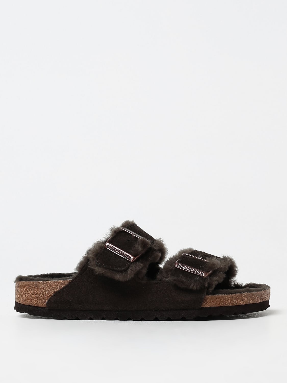 BIRKENSTOCK FLAT SANDAL: Flat sandals woman Birkenstock, Brown - Img 1