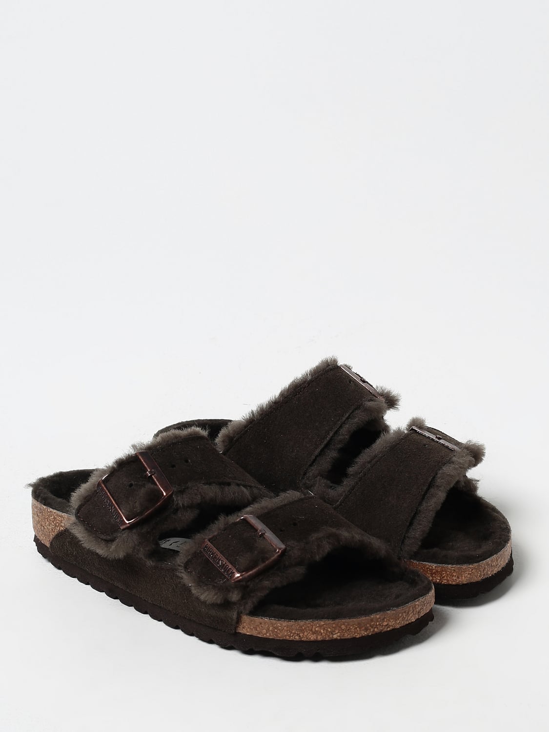 BIRKENSTOCK FLAT SANDAL: Flat sandals woman Birkenstock, Brown - Img 2