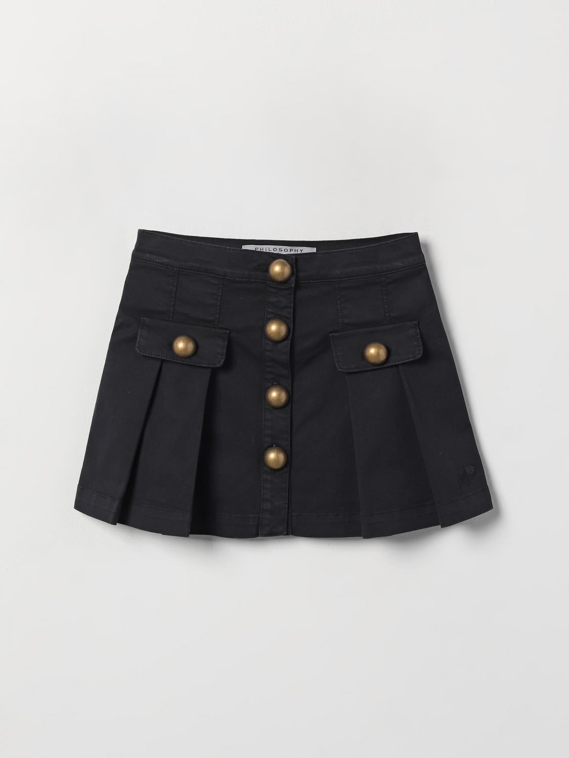 PHILOSOPHY DI LORENZO SERAFINI SKIRT: Skirt kids Philosophy Di Lorenzo Serafini, Blue - Img 1